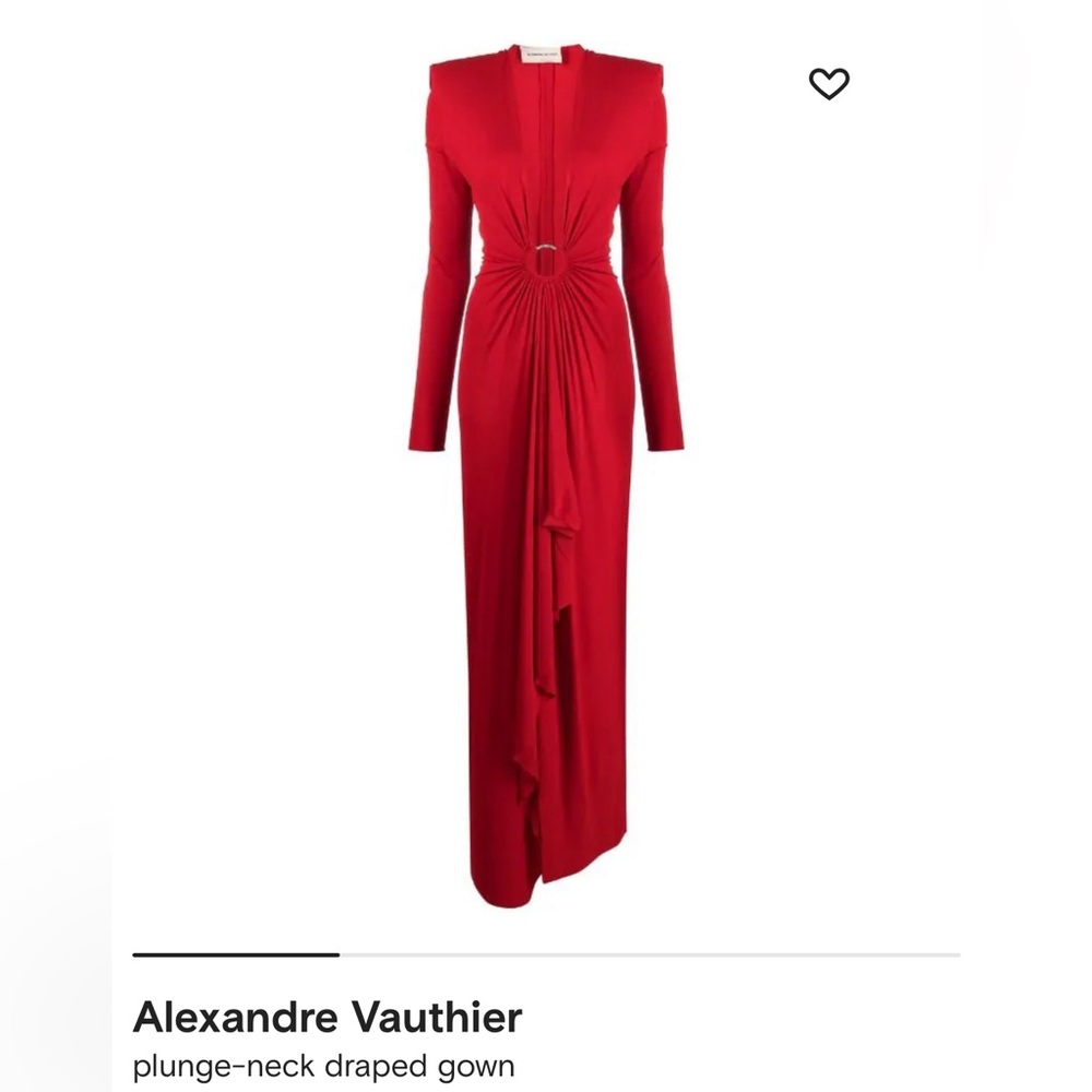 Alexandre Vauthier plunge neck draped gown